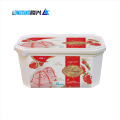 250g Rectangular In-Mould Labeling Family-Pack Ice Cream Container With Lid